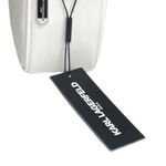 Karl Lagerfeld Maybelle Pebble Leather Pride Strap Purse White Rainbow Photo 5