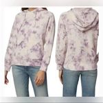 Hudson Jeans Live-In Tie Dye Cotton Hoodie in “soft lilac fatigue.” SZ XS Photo 1