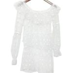 For Love & Lemons Claudia Tulle Dress Sheer Daisy Women’s Size Small Off Shoulde White Photo 0