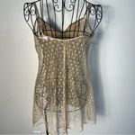 Victoria's Secret  Gold Satin Nightgown lace size M Photo 4