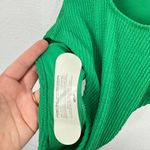 Aerie One Piece Swimsuit XS Green Cheekiest High Cut Ribbed Square Buckle Strap Photo 5