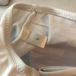 Womens Monokini One Piece Swimsuit Removable Cups Cutouts Lace Up White L Size L Photo 2