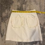 ASOS Oisos Cream Skirt with Ruffle Pockets Photo 4
