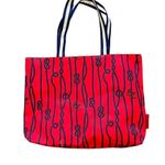 Estée Lauder Estee Lauder Nautical Rope Knot Red Blue Double Handle Shopping Tote Bag Photo 2