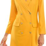 Sharagano NWT  Long Sleeve  Double Breated Coat Dress In Apricot Photo 4