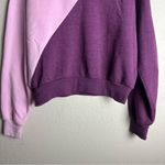 Aviator Nation Rare Crewneck Purple Colorblock lightning bolt Sweater size M Photo 7