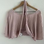 BEACHGOLD Neutral Moth Pink Crop Tie Waist Strappy Medium Photo 2