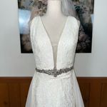 Beautiful Nina Canacci Chiffon over Lace Wedding Gown! White Size 18 Photo 2
