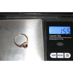 Amethyst 10K YELLOW GOLD OVAL-SHAPED  RING WITH CLEAR STONE ACCENTS - SIZE 6.5 Photo 6