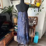 Moulinette Soeurs Anthropologie Celestial Navy Blue Lace Maxi Dress Photo 6