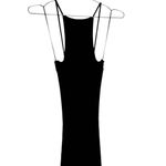 Nicholas Black Midi Halter Ribbed Bodycon Dress with Slit Photo 5