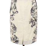 It Michaa Black & White Floral Silk Pencil Skirt Womens 2 Quiet Luxury Modest Photo 1