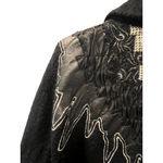 Vintage 80's LeRoy Knitwear Wool Knit Sweater Size XL Black Embroidered Lace Photo 11