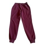 FIGS  Zamora Jogger Scrub Pants Drawstring Stretch Burgundy Size Small Women's Photo 6
