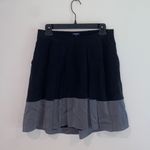 Madewell  black gray silk blend pleated skirt Photo 4