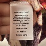 Talbots Sweater Merino Wool Womens Size Large Wine Floral Long Sleeve Shirt Fall Photo 4