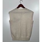 Handmade  Sweater Vest in Cream with Pink Flower Photo 2