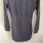 Athleta  Half Zip Ruched Guard Longline Top Gray Small Photo 6