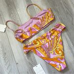 Show Me Your Mumu  Bikini NWT geometric funky womens Pink Orange (small medium) Photo 1
