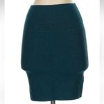House Of Harlow 1960 Women's High Waisted Mini Skirt Size S Ribbed Dark Teal Green Photo 6
