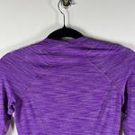 Lululemon 5 Mile Long Sleeve Heathered Regal Plum Soft Cotton Thumbholes Size 4 Photo 5