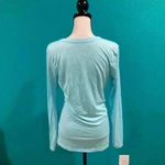 Nike  dri-fit blue long sleeve sheer top in size medium Photo 2