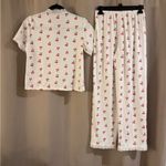 Source Unknown White and Red Cherry Pajama Set Photo 1