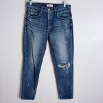 Moussy Vintage Lenwood Ankle Distressed‎ Blue Skinny Jeans Size 27 Designer Photo 1