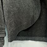 August Silk Black & Silver Metallic Open Front 3/4 Ruffle Sleeve Bolero Shrug S Photo 6