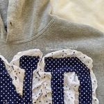 University of Notre Dame hand sewn lace polka dot hoodie Gray Size M Photo 7