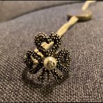 Gucci sterling silver faux Pearl heart ring size 14 Photo 0