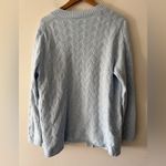 Talbots  Gorgeous Baby Blue Cable Knit Texture Open Cardigan Sweater Photo 3
