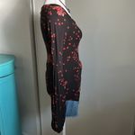 Free People Floral Scoop Neck Drop Shoulder Bubble Sleeve Stretchy Shirt Photo 6