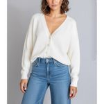 EMERSON FRY Carolyn Cardigan, Ivory Organic, XS White Photo 2