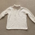 Charter Club  Turtleneck Sweater Cream Medium Pullover Ribbed Long Sleeve EUC Photo 6