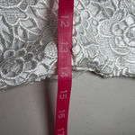 MM Couture  Miss Me White Strapless Lace Mini Dress‎ Medium Wedding Cocktail Photo 10