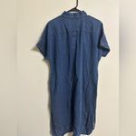 Soft Surroundings  Je Veux Button Up Midi Shirt Dress Blue Size XL Petite New Photo 2