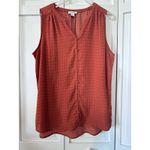 Carolina belle Orange Patterned V-Neck Blouse - Size L Photo 7