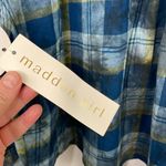 Madden Girl Long Sleeve Plaid Cropped Top w/Front Pockets & Sequin Patch size XL Photo 8