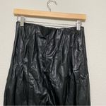 Amanda Uprichard Black Faux Leather Split Hem Pants Photo 12