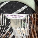 Allison Daley  Black and White Zebra Patterned Textured Blouse Sheer Size 20W Photo 2