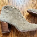 Frye Women's Nora Stud Zip Short Ankle Booties in Sand Size 7B Italian Suede Photo 1