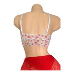 Victoria’s Secret PINK smallwhite lace bralette with a colorful floral pattern White Photo 4