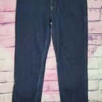 Carhartt  WOMENS ORIGINAL FIT STRAIGHT LEG FLANNEL LINED METALLIC DARK WASH JEANS Photo 0