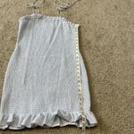 Cousin Couture  boutique SMOCKED DRESS scrunched blue and white size M‎ NWT Photo 8