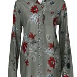 Women's Long Sleeve Floral V Neck Tops Casual Tunic Loose Shirt Button Up Shirt Multi Size L Photo 0