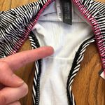 Kenneth Cole NEW NWT  REACTION Black White Zebra Hipster Swim Bikini BOTTOM Small Photo 8