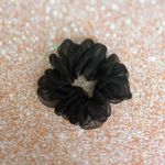 Black Crystal Organza Scrunchie Hair Tie Photo 1