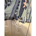 Vintage Quizz Hooded Aztec Pullover Shirt Large 1980s 100% Cotton Unisex Drawstr Pink Size undefined Photo 4