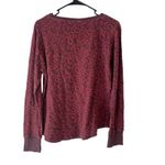 Lucky Brand Women's Size Large Red Pink Cheetah Print Sweatshirt Photo 6